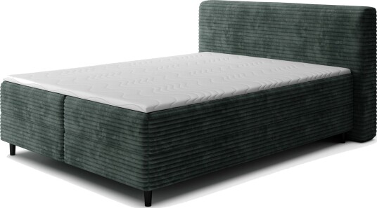 Cortiko sengesett kontinentalseng med oppbevaring 180x200 cm svart