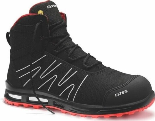 Sourcing Boots Elten Enno Xxt Pro Mid Esd S3s, Black/Red 41