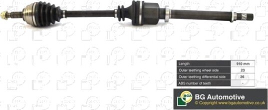 BGA DS7332RA Drivaksel