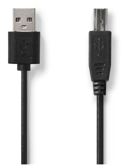 Nedis USB-A til USB-B Kabel 3m 480 Mbps Sort