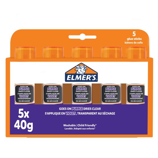Elmer's Disappearing Purple Glue stick 40 gram 5 pack 2143884 Elmer's Disappearing Purple Glue stick 40 gram 5 pack 2143884