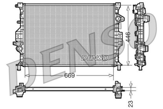 Radiator DENSO DRM10077 Radiator DENSO DRM10077