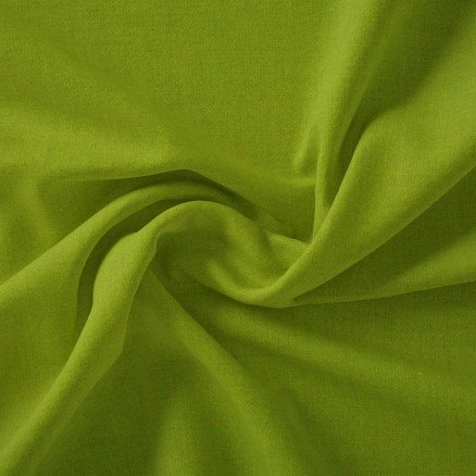 Stoffabrics Swan Solid Bomullslerret Stoff 150cm 804 Mørk limegrønn 50cm