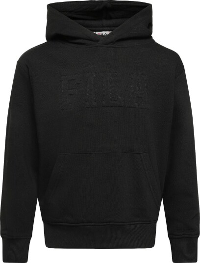 FILA Coredo Relaxed Varsity Brushed Hoodie - BLACK - 134-140