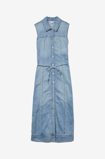 Vero Moda   Denimkjole vmNenya SL 7/8 Denim Vest Dress Si3   Blå