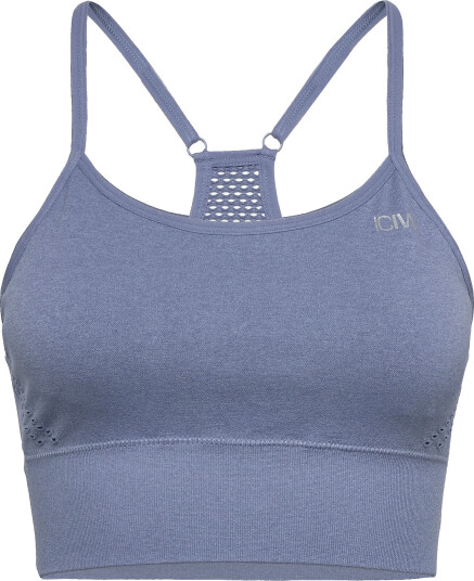 ICANIWILL | Queen Mesh Seamless Sports Bra Metal Blue Melange Xl | XS ICANIWILL | Queen Mesh Seamless Sports Bra Metal Blue Melange Xl | XS