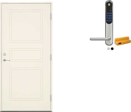 Ytterdør Swedoor Clever-Line+ Tyresta med Yale Doorman Classic Home