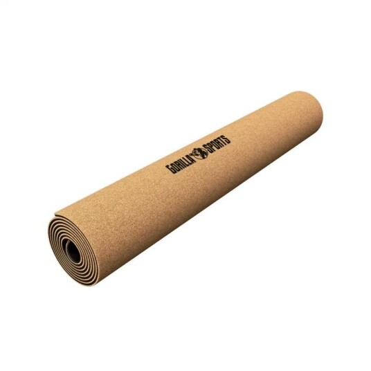 Gorilla Sports Yogamatte Kork - 183x61x0,5cm