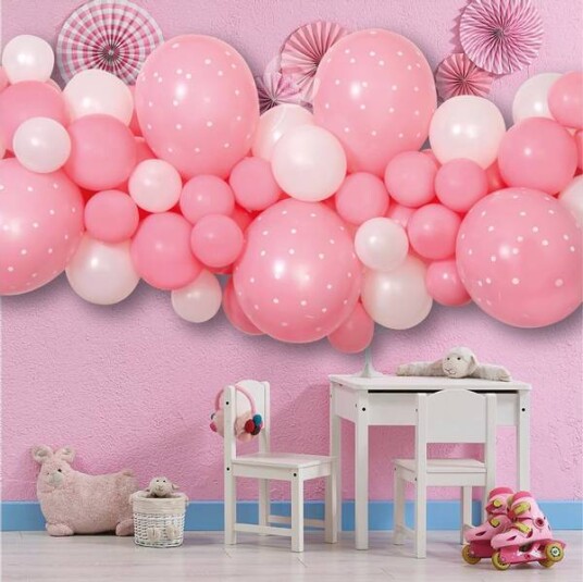DIY Ballongbue Girlander - Baby Pink - Lyserosa - kit