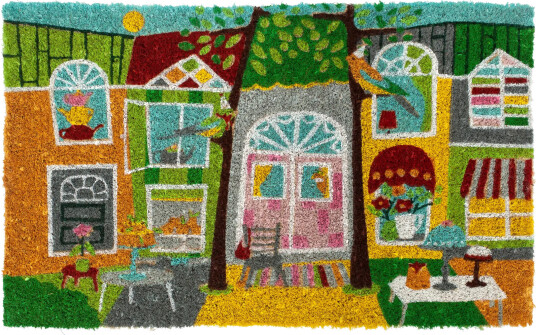 Dixie Coir dørmatte Garden party 45x75 cm