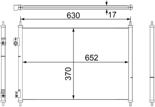Kondensator klimaanlegg MAHLE AC 755 000S