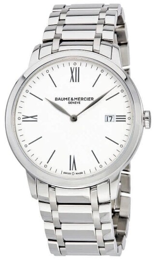 Baume & Mercier Herreklokke M0A10354 Classima Hvit/Stål Ø40 mm Baume & Mercier Herreklokke M0A10354 Classima Hvit/Stål Ø40 mm