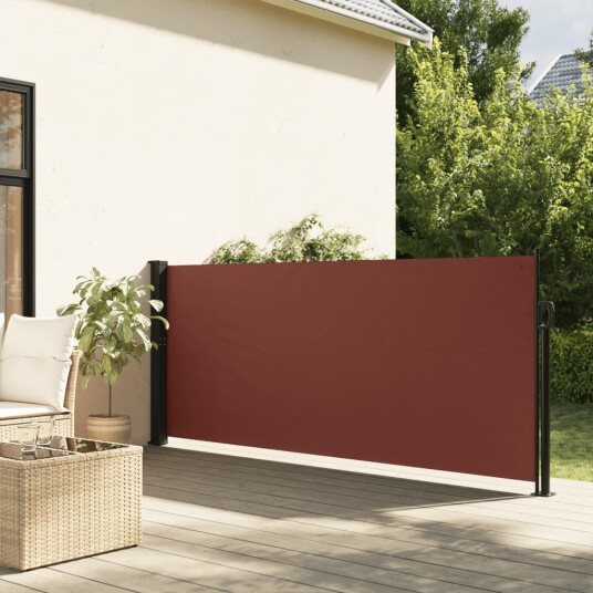  Uttrekkbar sidemarkise 140x600 cm brun 4004509