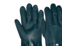Petro Soft handske str. 8 - Grøn heldyppet pvc-handske med ru overflade og let for