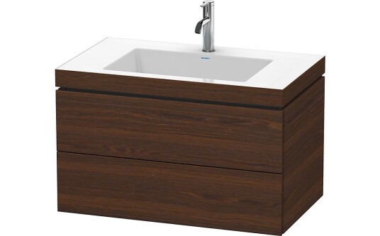 Duravit L-Cube Servantskap m/2 skuffer 800x500x480 mm Børstet Valnøtt