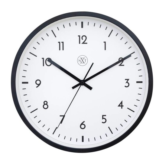Nextime Easy Big Veggklokke Ø30 cm Sort