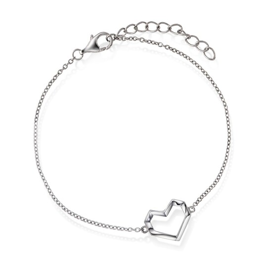 Pan Jewelry Armbånd i 925 sølv med hjerte Pan Jewelry Armbånd i 925 sølv med hjerte