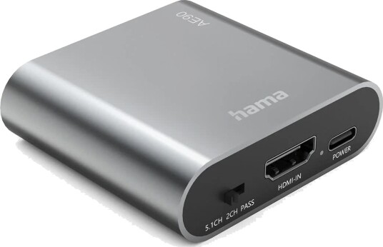 Hama AE90 HDMI til 3,5 mm Minijack Lydadapter Grå