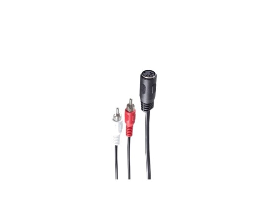 Shiverpeaks Bs10501 Din 5-Pin Hunkjønn 2 X Rca Hankjønn 0,2 M Sort