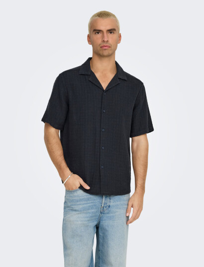 ONLY & SONS Onslatham Reg Resort Lin Struc 0257 Noos - Navy - S ONLY & SONS Onslatham Reg Resort Lin Struc 0257 Noos - Navy - S