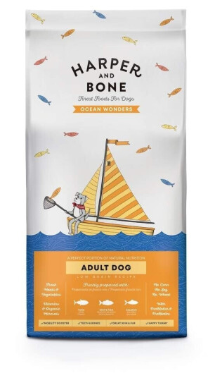 Harper And Bone Dog Adult Medium/Large Ocean Wonders Tørrfôr (2 kg)