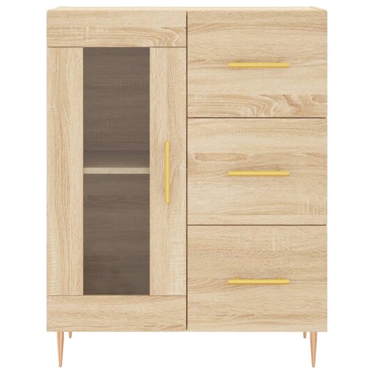 vidaXL Skjenk sonoma eik 69,5x34x90 cm konstruert tre