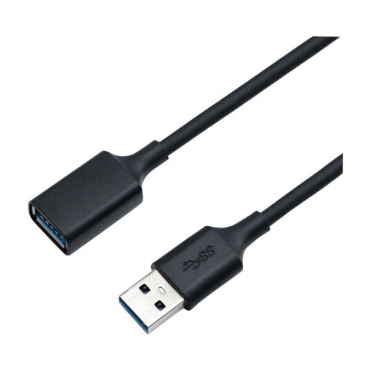 ELETRA USB 3.0 AM - AF 1M KABEL, SVART