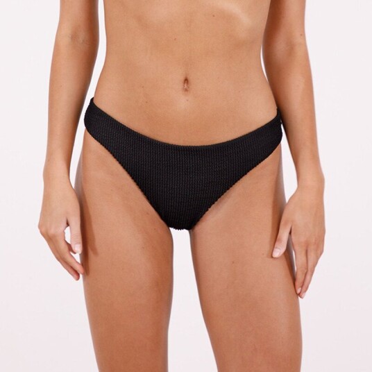 Neo Noir Lingeri Beige Sand Crepe Bikini Truse Farge: Svart Størrelse: S Kvinner