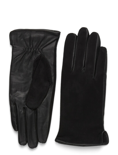 DEPECHE Gloves W. Suede - Black - 7.5 DEPECHE Gloves W. Suede - Black - 7.5