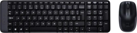 Logitech MK220 Trådløst Tastatur og Mussett - Full Størrelse, QWERTY, Svart Logitech MK220 Trådløst Tastatur og Mussett - Full Størrelse, QWERTY, Svart