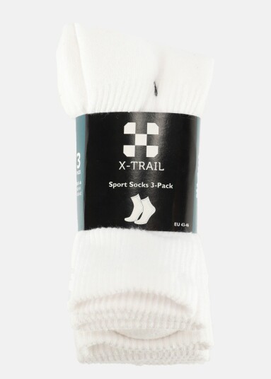 X-Trail X Trail Sport Socks 3 Pack White 34 37 Treningstilbehør