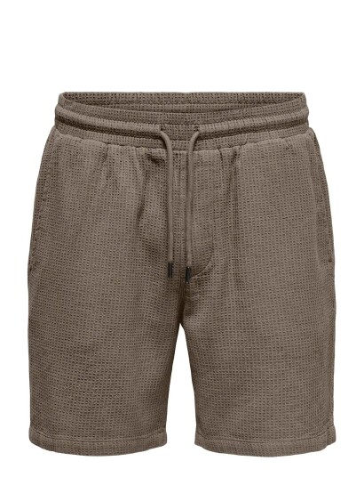 ONLY & SONS Onsbertil Waffle Shorts Brown XXL