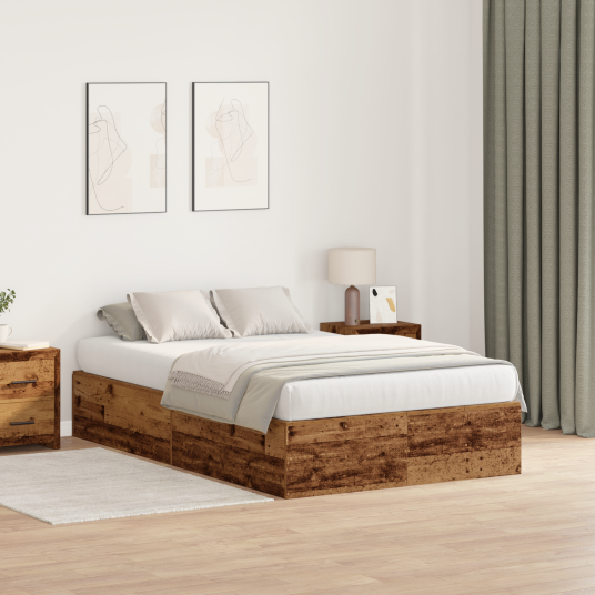 Oppbevarings Sengramme Gammel Tre 120x200 cm