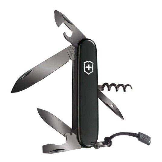 Victorinox - Spartan lommekniv 12 funksjoner svart Victorinox - Spartan lommekniv 12 funksjoner svart