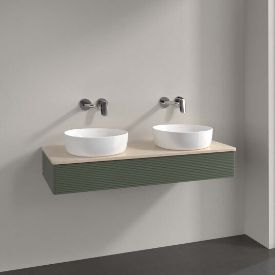 Villeroy & Boch Antao Servantskap med 1 skuff 120x50x19 cm m/lys Grønn Matt/Crème Villeroy & Boch Antao Servantskap med 1 skuff 120x50x19 cm m/lys Grønn Matt/Crème
