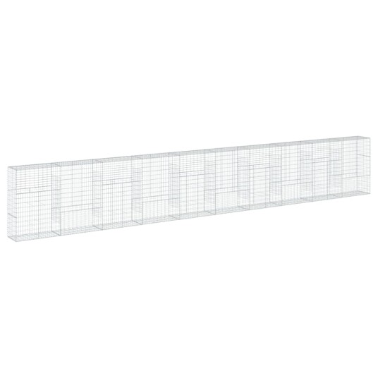 Gabionkurv med deksel 1000x50x150 cm galvanisert jern Gabionkurv med deksel 1000x50x150 cm galvanisert jern