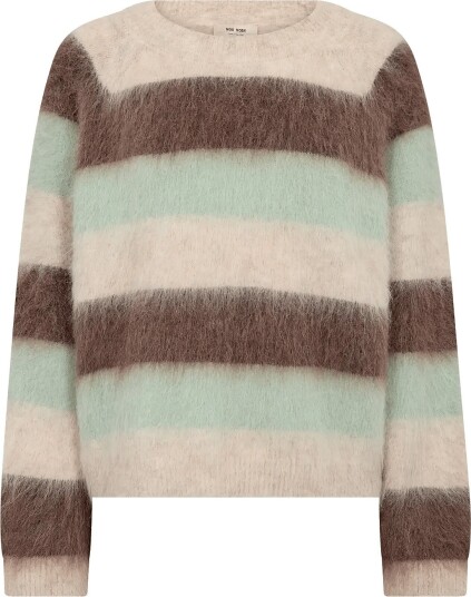 MOS MOSH Mmsuvi Stripe Knit FROSTY GREEN L