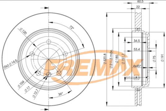 Bremseskive FREMAX BD-6074