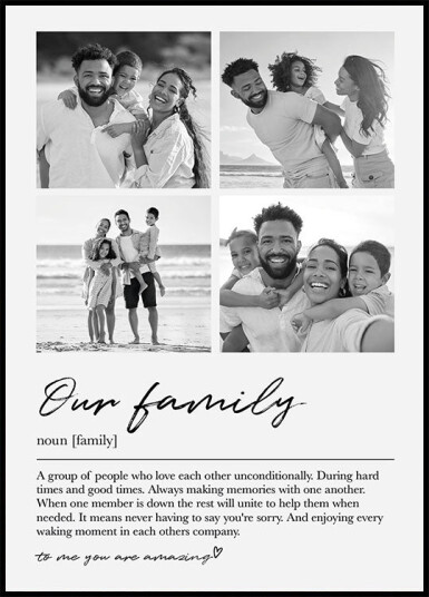 Personalized Our Family Plakat Plakat / 30x40cm