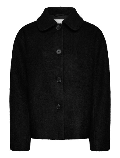 Monki Button Jacket - Black - S