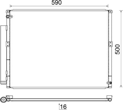 Kondensator, klimaanlegg MAHLE AC 836 000S