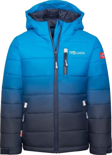 TrollKids Kids Hemsedal Snow Jacket   AZURE BLUE/NAVY   128
