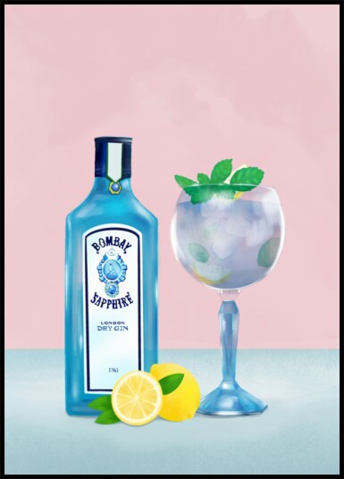 Gin Cocktail Plakat / 21x30
