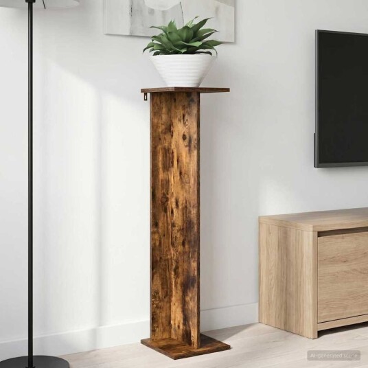 vidaXL Planteholder 2 pcs Røkt Eik 25 x 25,5 x 100,5 cm Konstruert tre