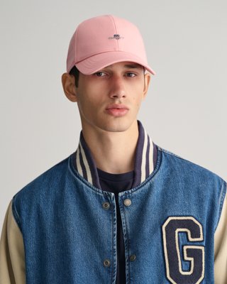 Gant Caps med shield-logo BUBBELGUM PINK SM