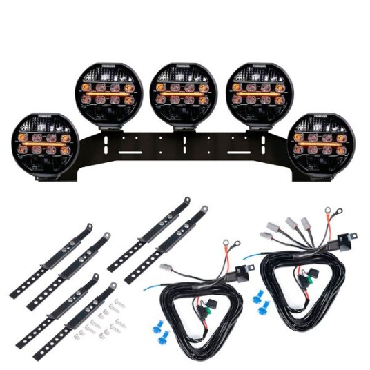 Ekstralys PURELUX 7200   Round / 18 cm / 108W 5 stk   Komplett sett WRC