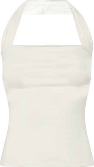 Weekday Square Neck Halter Top Cream L