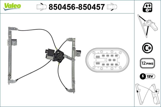 Vindusheis VALEO 850456 Vindusheis VALEO 850456