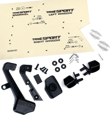 Traxxas 8119 Mirrors and Snorkel Set TRX-4 Sport Traxxas 8119 Mirrors and Snorkel Set TRX-4 Sport