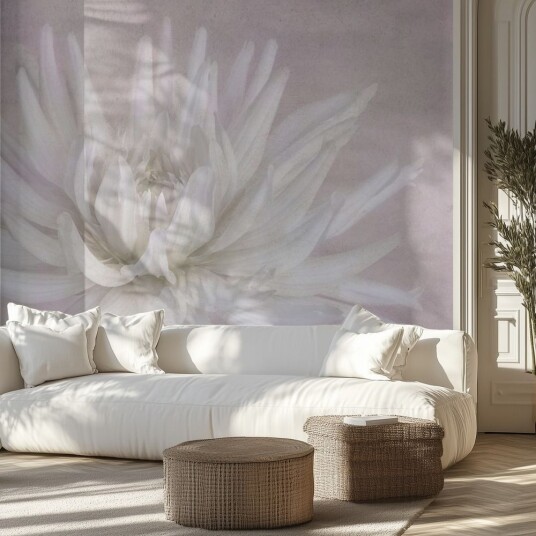 Tapet Hvit Blomst Eleganse Tapet Hvit Blomst Eleganse